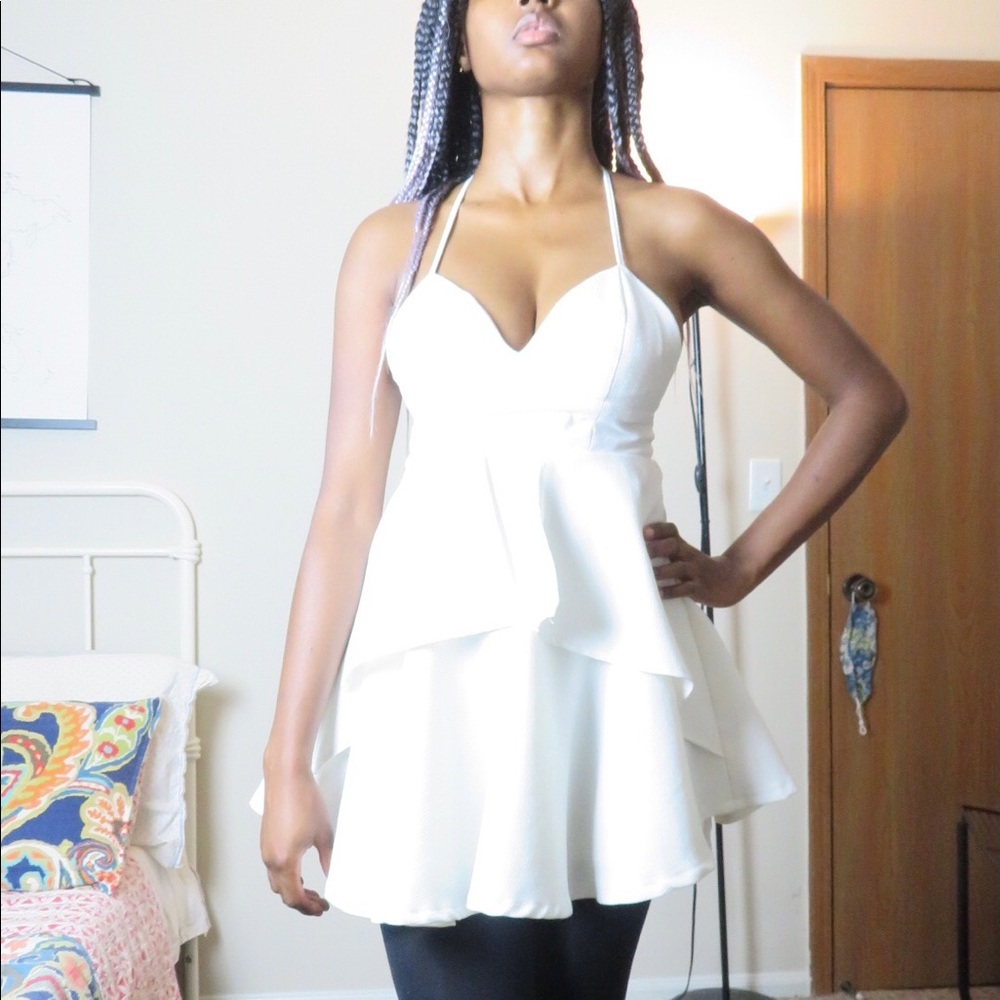 Nasty Gal white tulip dress